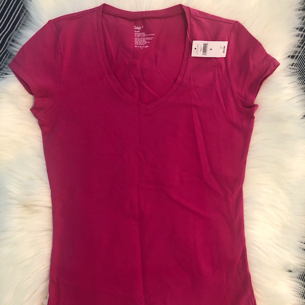 💥4 FOR $25💥NEW GAP Short Sleeve V-Neck Top